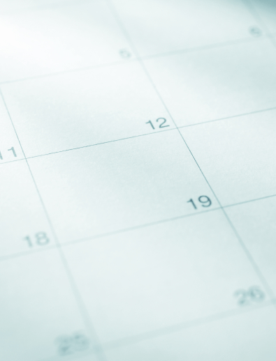 Ein Ausschnitt von einem Kalender